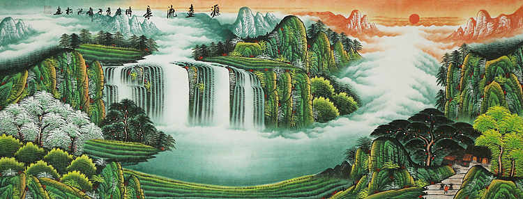 小六尺山水 山水画家沈松