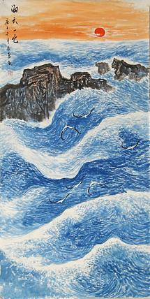 四尺整张大海&mdash;画家陈勇