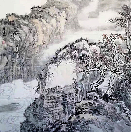 画院研究员 中国画学会理事 中国艺术研究院贾又福山水画工作室 田肃