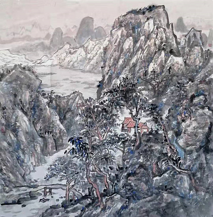 画院研究员 中国画学会理事 中国艺术研究院贾又福山水画工作室 田肃