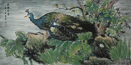 四尺精品孔雀&mdash;&mdash;画家秦霞