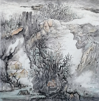 画院研究员 中国画学会理事 中国艺术研究院贾又福山水画工作室 田肃