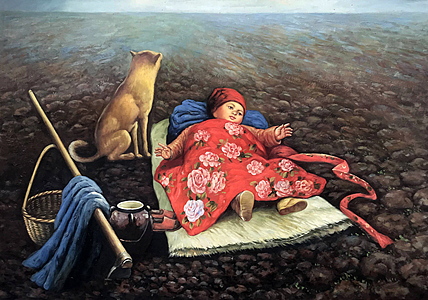 著名油画家  黄中杨 老油画