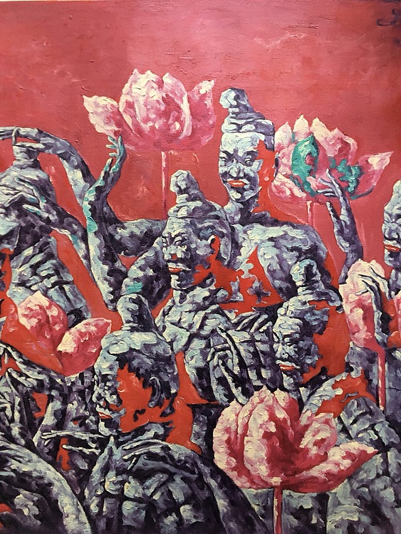 北京东方油画创作院副院长  陈一茗油画 《 兵马俑》40