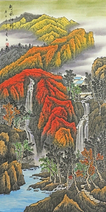 四尺精品山水&mdash;&mdash;画家成建43