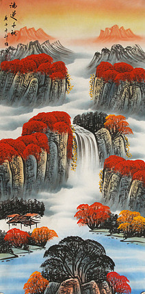 四尺整张鸿运当头山水&mdash;画家邵强