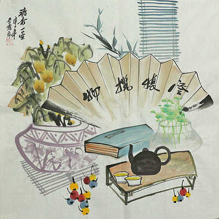 四尺斗方清贡图—画家秦霞