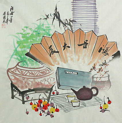 四尺斗方清贡图—画家秦霞