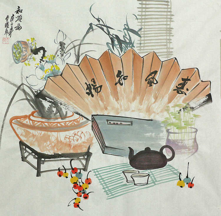 四尺斗方清贡图—画家秦霞
