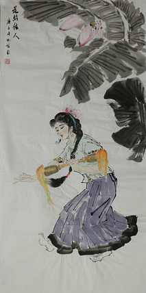 四尺精品仕女图&mdash;&mdash;画家孙刚柱