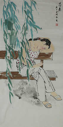 四尺精品仕女图&mdash;&mdash;画家孙刚柱