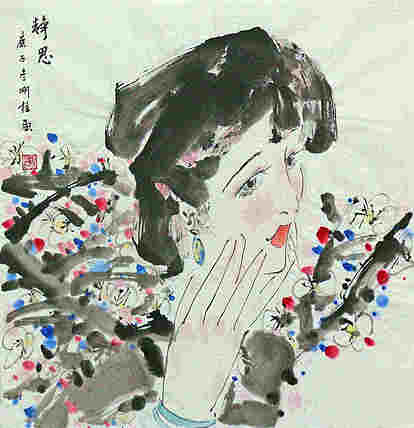 斗方美人图——画家刚柱
