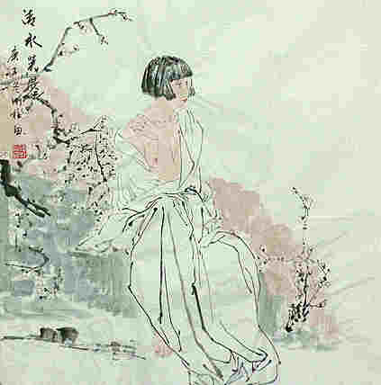 斗方美人图——画家刚柱