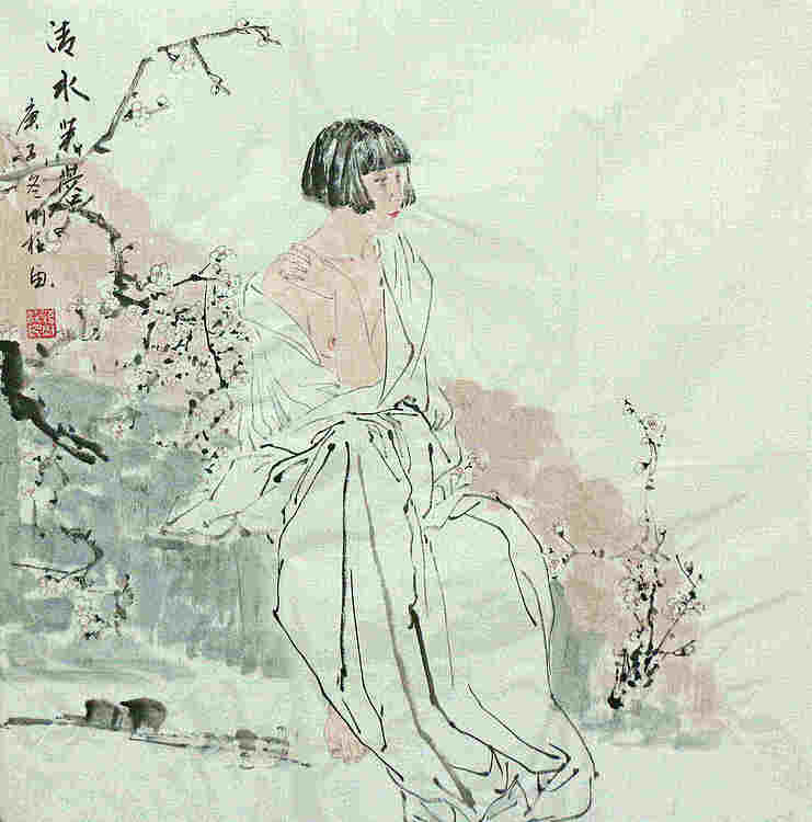 斗方美人图——画家刚柱