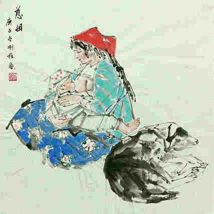 斗方美人图&mdash;&mdash;画家刚柱