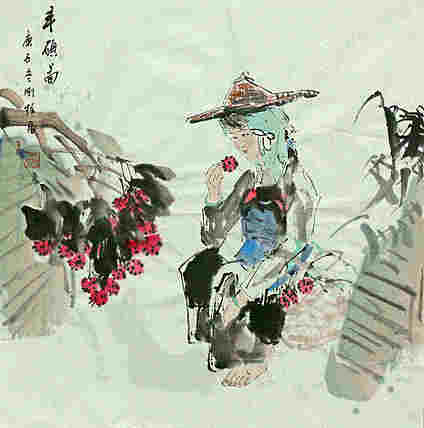 斗方美人图——画家刚柱