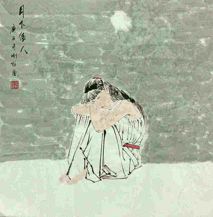 斗方美人图——画家刚柱