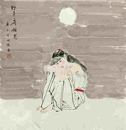 斗方美人图&mdash;&mdash;画家刚柱