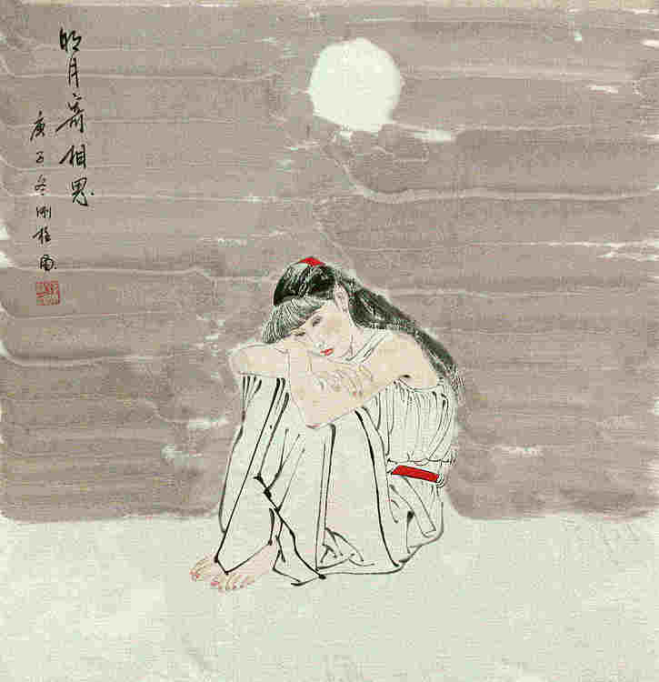斗方美人图&mdash;&mdash;画家刚柱