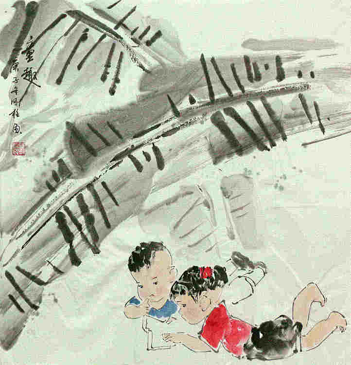 斗方美人图&mdash;&mdash;画家刚柱