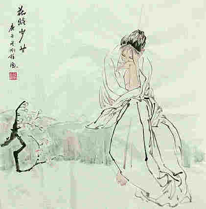 斗方美人图——画家刚柱