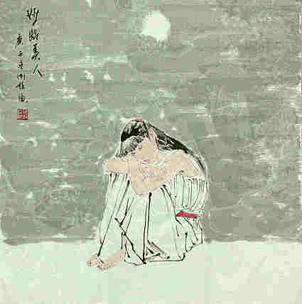 斗方美人图——画家刚柱