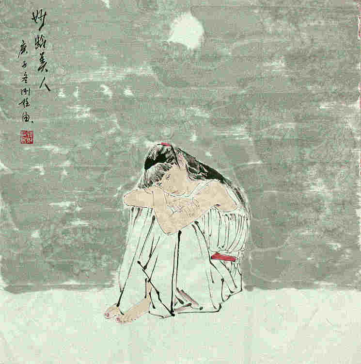 斗方美人图——画家刚柱