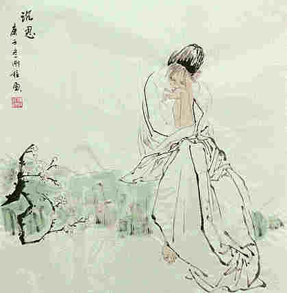 斗方美人图——画家刚柱