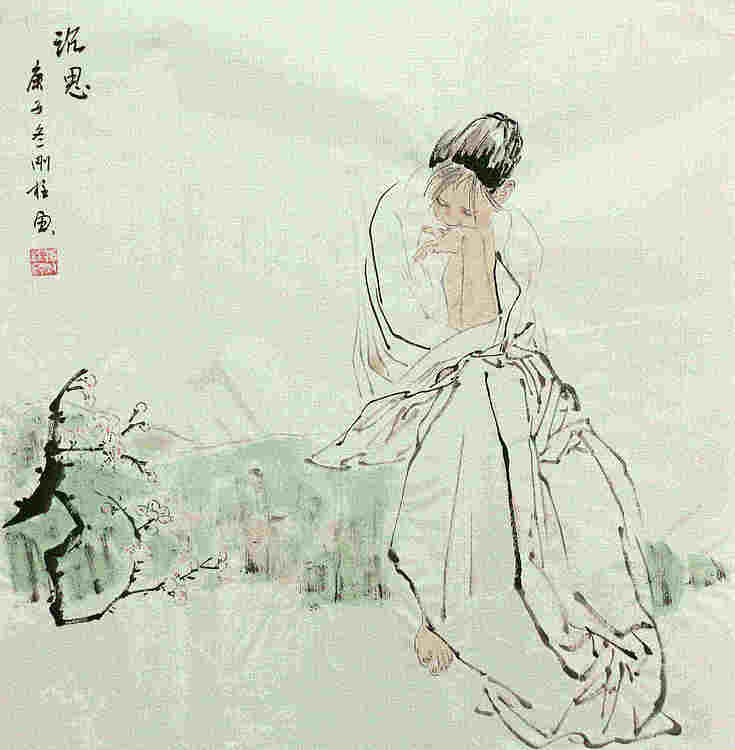 斗方美人图——画家刚柱