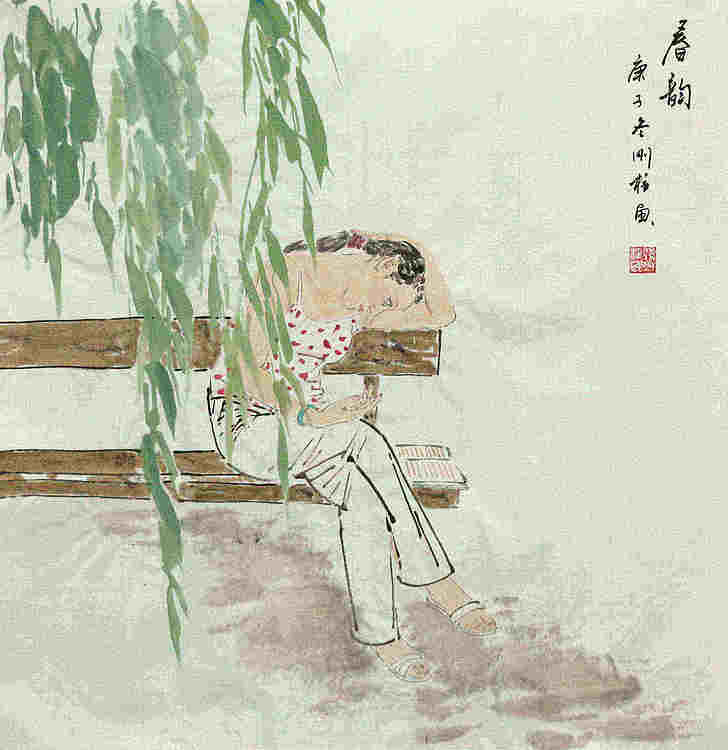 斗方美人图&mdash;&mdash;画家刚柱