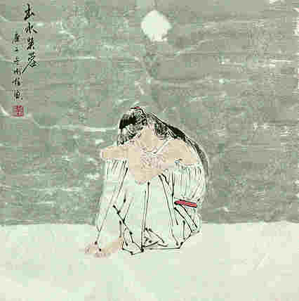 斗方美人图——画家刚柱