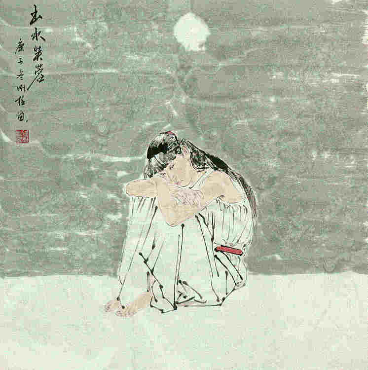 斗方美人图——画家刚柱