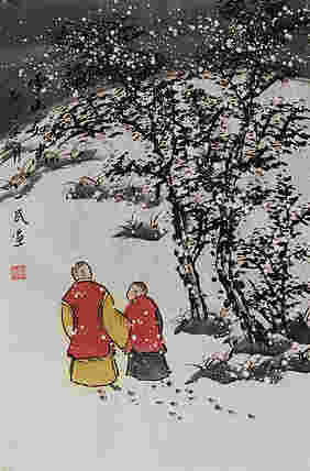 瑞雪送幅——画家刘一民