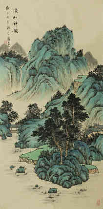 四尺仿古山水