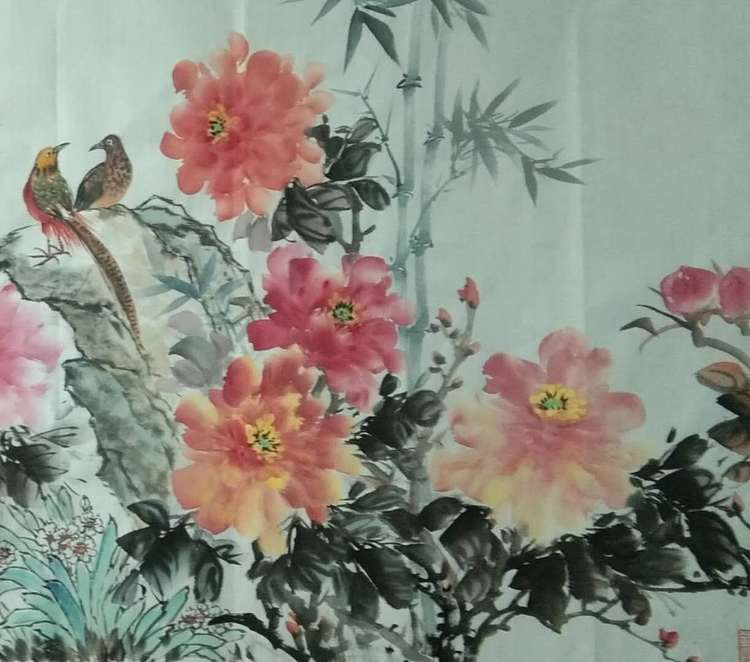 国家一级美术师，日照市青年美术家协会理事 陈德莲 国画