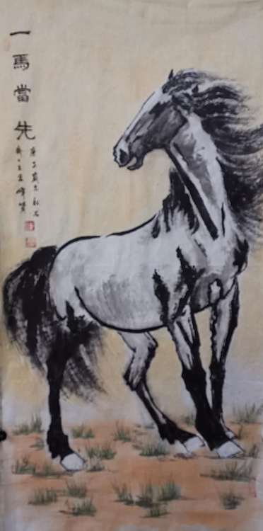 松石 立马图