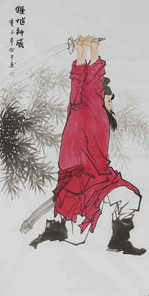 四尺整张钟馗纳福&mdash;&mdash;画家张松平