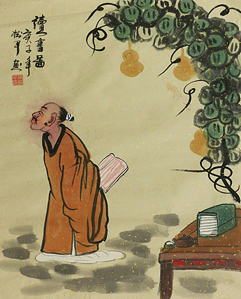 斗方人物——画家张松平