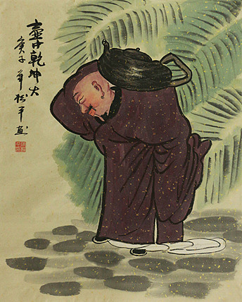 斗方人物——画家张松平