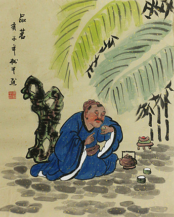 斗方人物——画家张松平