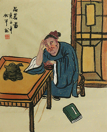 斗方人物——画家张松平