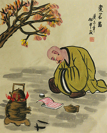 斗方人物——画家张松平
