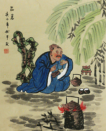 斗方人物——画家张松平