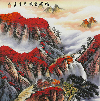 斗方山水——画家韦建