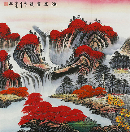 斗方山水——画家韦建