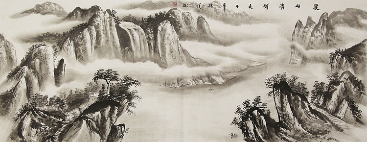 小六尺山水——画家莫桂明