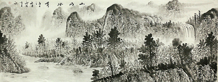 小六尺山水&mdash;&mdash;画家永茂