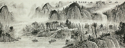 小六尺山水&mdash;&mdash;画家永茂