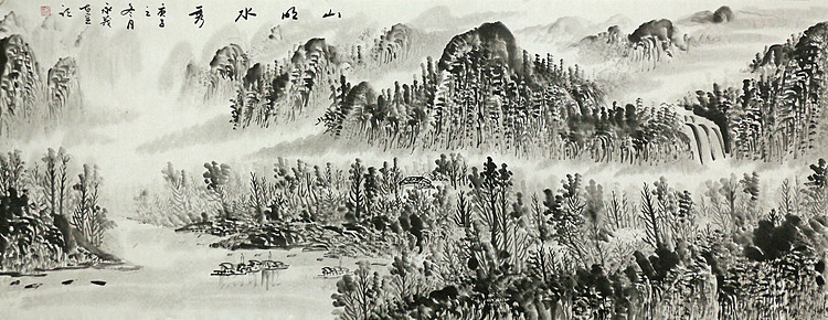 小六尺山水&mdash;&mdash;画家永茂