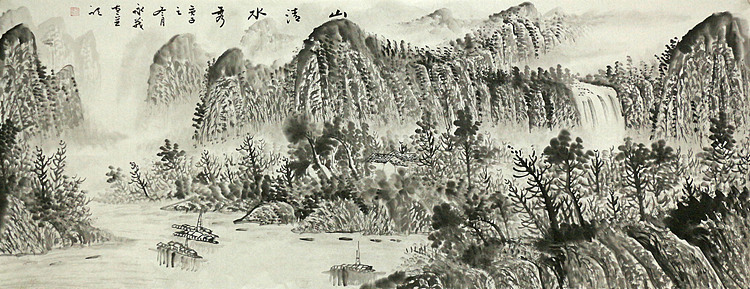 小六尺山水&mdash;&mdash;画家永茂